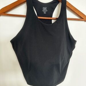 Athleta Black Fitted Crop Tank Top